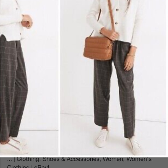 Madewell Plaid Flannel Track Trousers - Picture 2 of 9